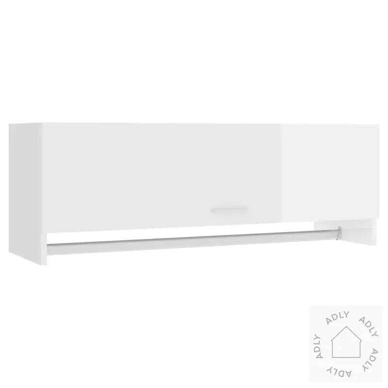 Garderobe Høyglans Hvit 100X32,5X35 Cm Konstruert Tre
