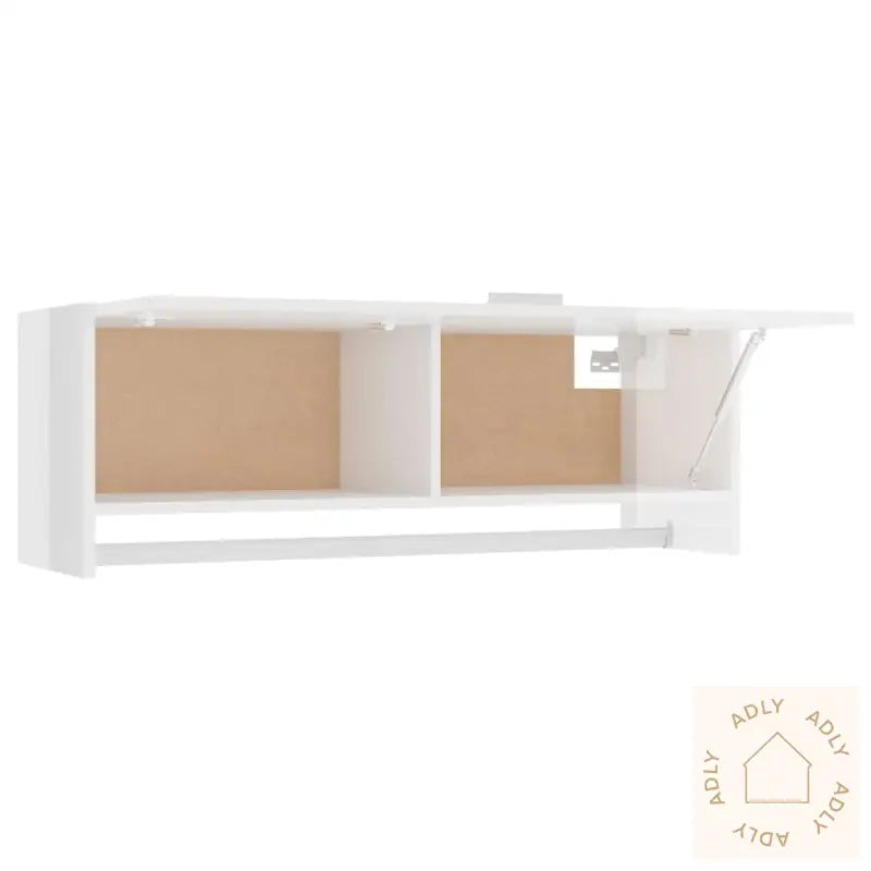 Garderobe Høyglans Hvit 100X32,5X35 Cm Konstruert Tre