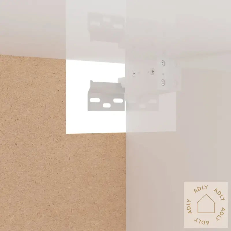 Garderobe Høyglans Hvit 100X32,5X35 Cm Konstruert Tre