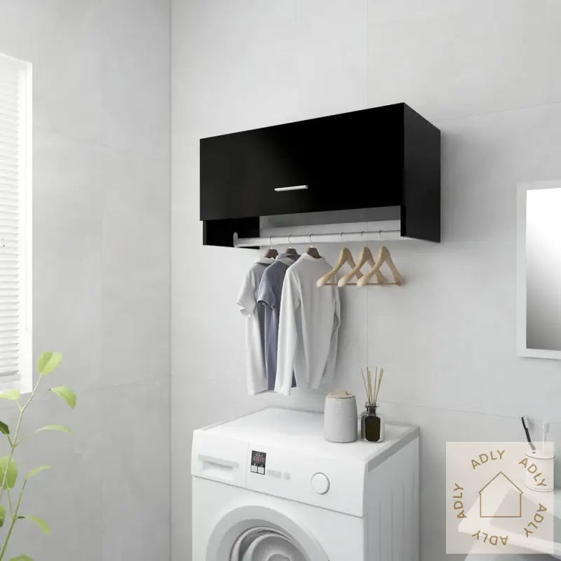 Garderobe Svart 70X32,5X35 Cm Konstruert Tre