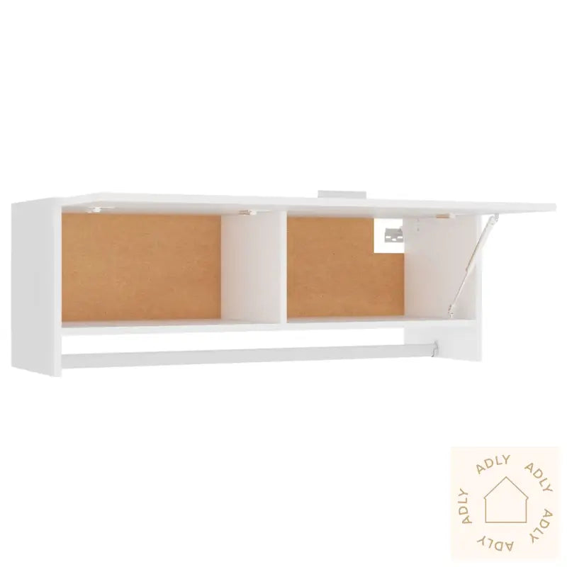 Garderobeskap Hvit 100X32,5X35 Cm Konstruert Tre
