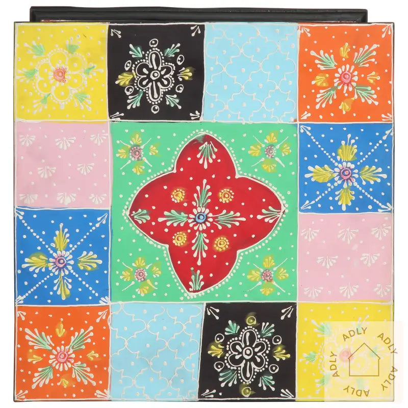 Skuffeskap Flerfarget 40X40X60 Cm Solid Mangotre