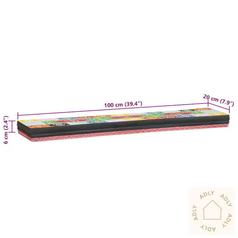 Vegghyller 2 Stk 100X20X6 Cm Solid Tre Mango