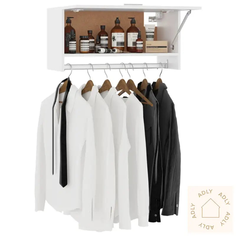 Garderobe Hvit 70X32,5X35 Cm Konstruert Tre
