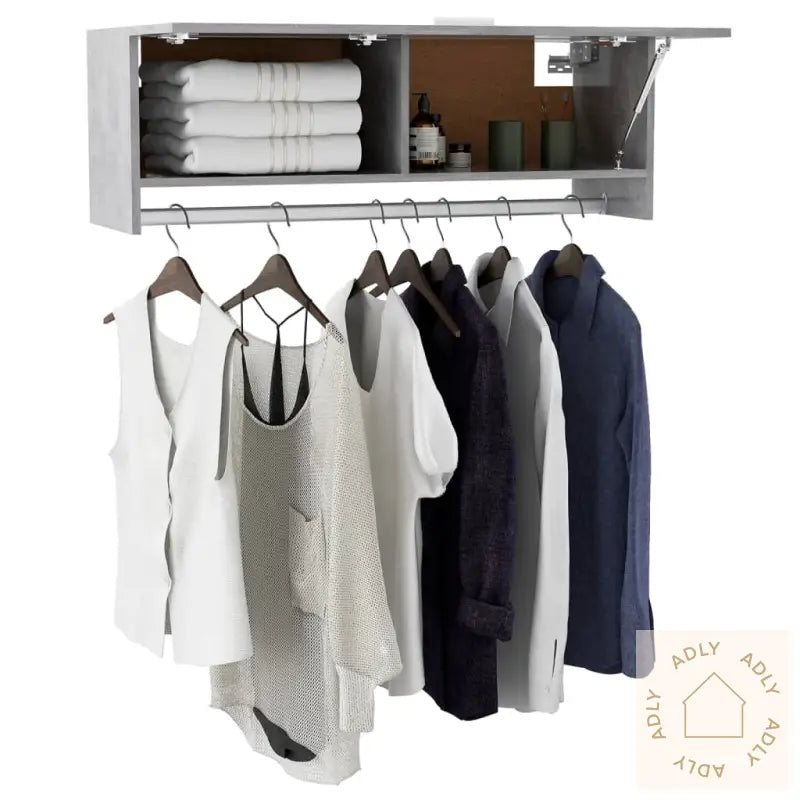 Garderobe Betonggrå 100X32,5X35 Cm Konstruert Tre