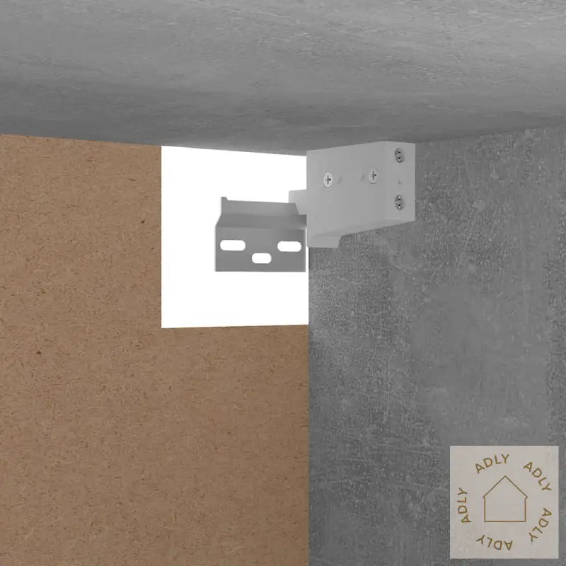 Garderobe Betonggrå 100X32,5X35 Cm Konstruert Tre