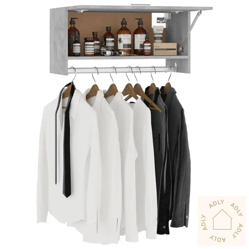 Garderobe Betonggrå 70X32,5X35 Cm Konstruert Tre