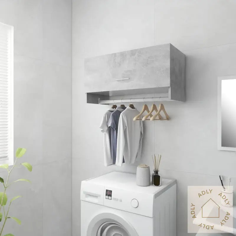Garderobe Betonggrå 70X32,5X35 Cm Konstruert Tre