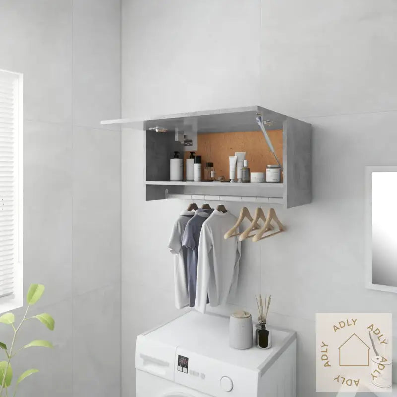 Garderobe Betonggrå 70X32,5X35 Cm Konstruert Tre