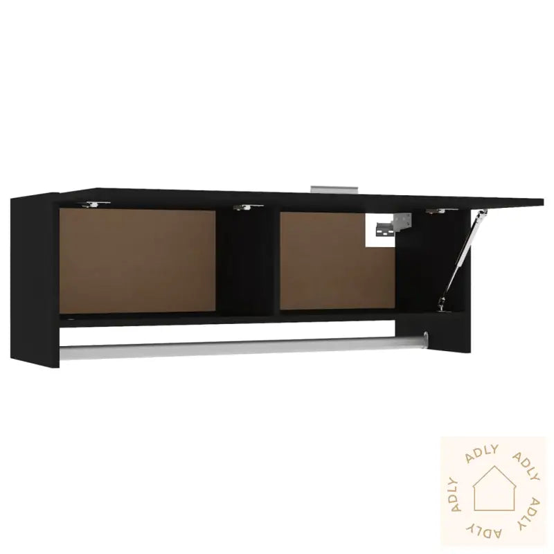 Garderobe Svart 100X32,5X35 Cm Konstruert Tre