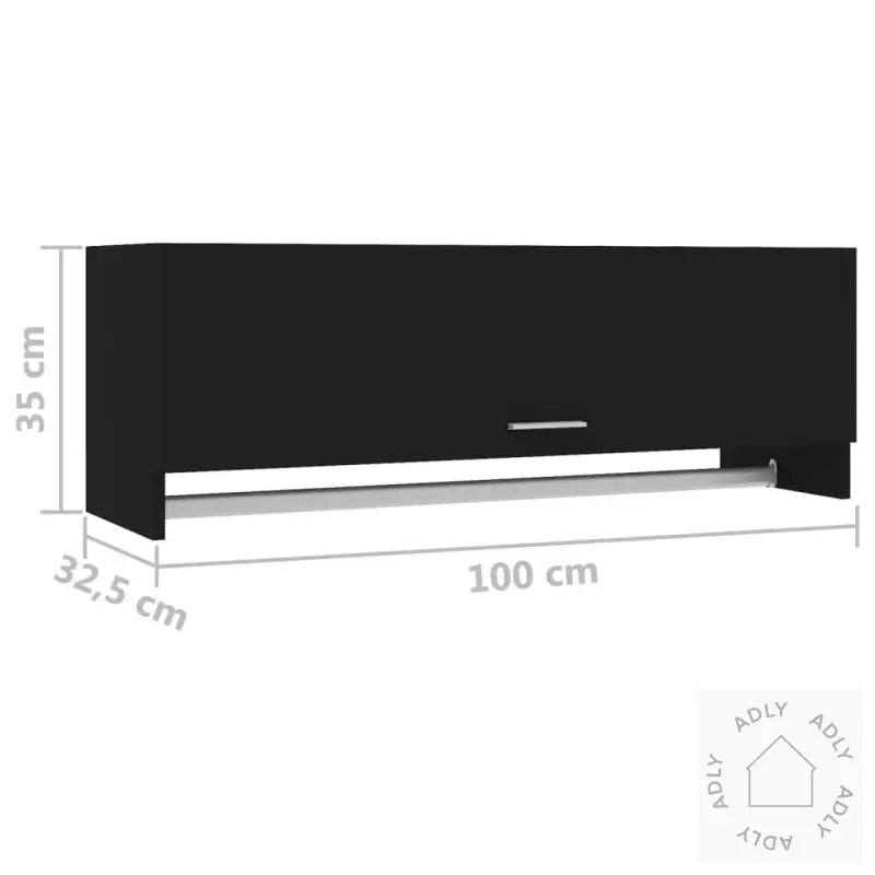 Garderobe Svart 100X32,5X35 Cm Konstruert Tre