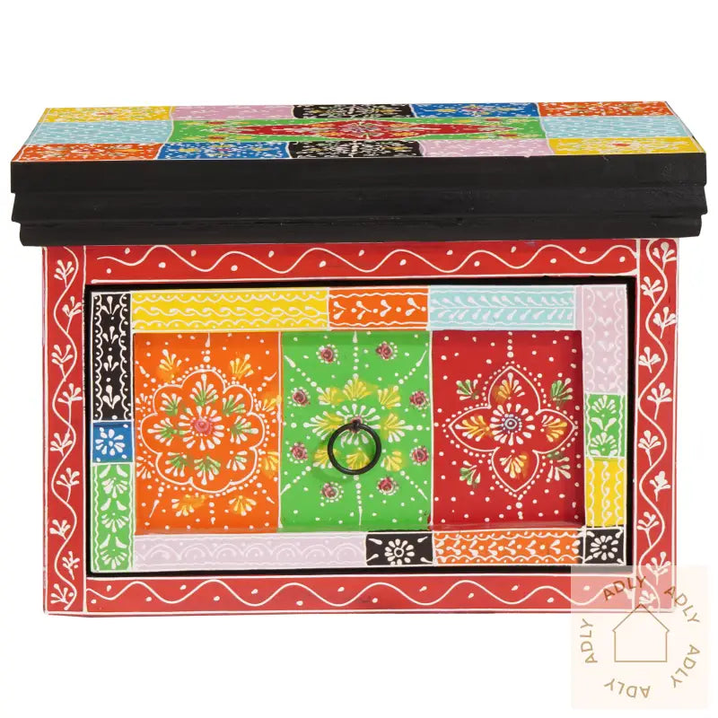 Nattbordskap 2 Stk 40X30X28 Cm Solid Tre Mango & Lagd Tre