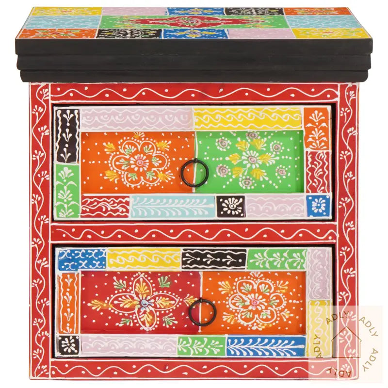 Nattbord Flerfarget 40X30X40 Cm Solid Tre Mango