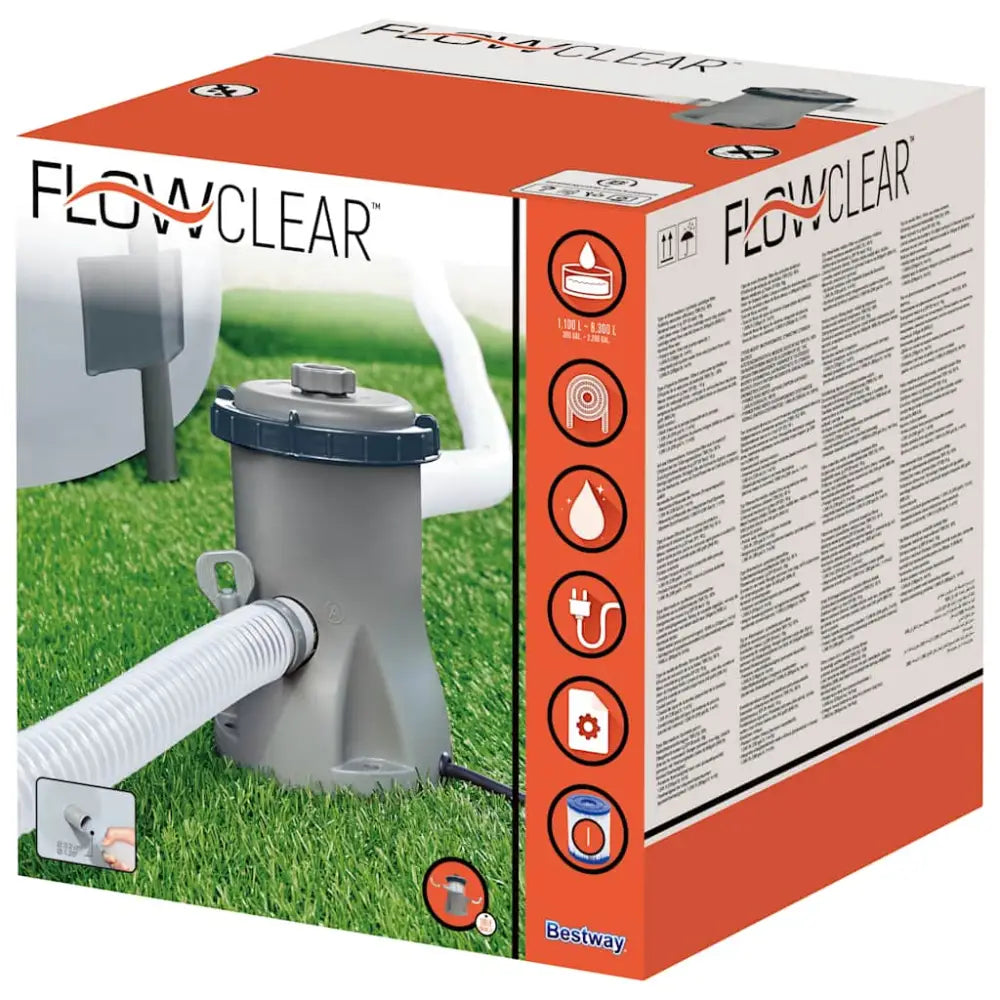 Filterpumpen til basseng Flowclear fra Bestway med effektiv filtrering - Basseng- og spa-filtre