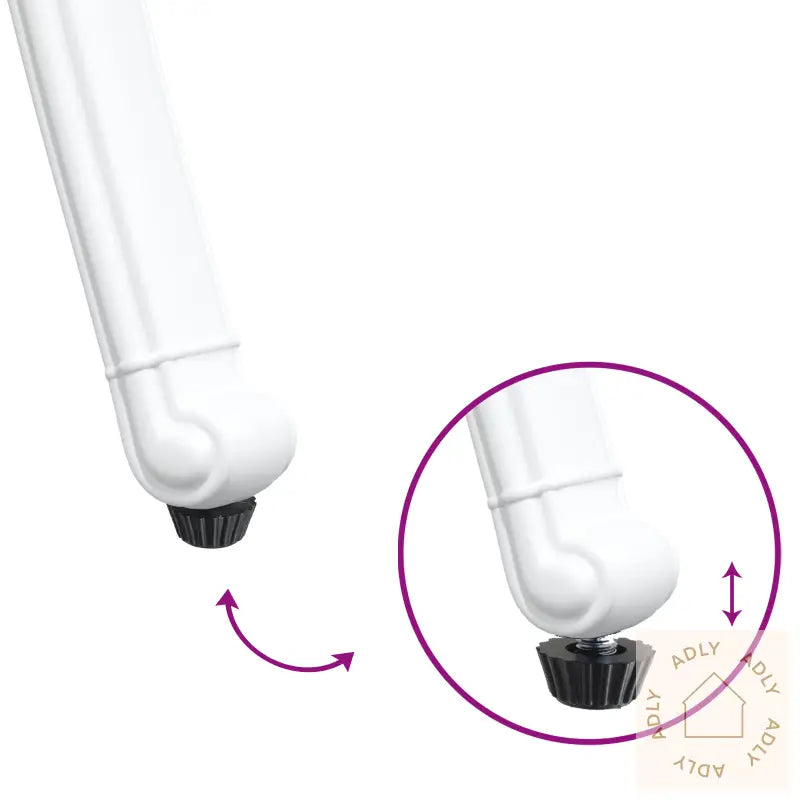 5-Delt Hagemøbelsett I Hvit Støpt Aluminium