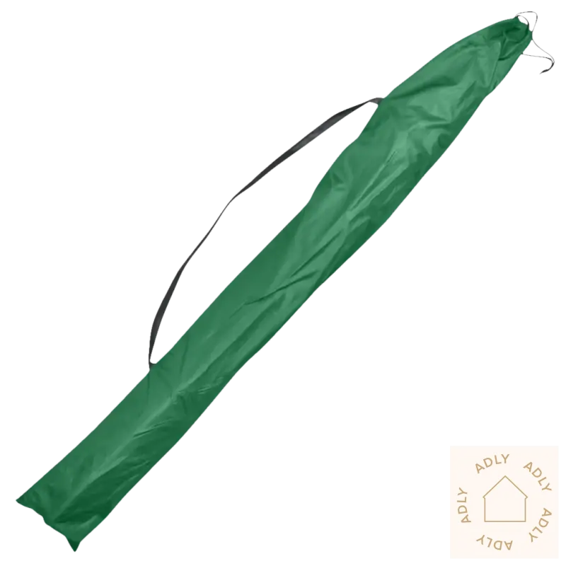 Grønn bag med svart stropp til møbler til hjemmet og hagemøbler i pulverlakkert stål