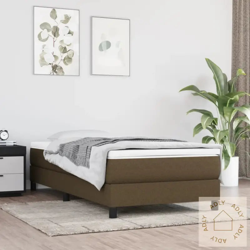 Madrass Med Pocketfjær Mørkebrun 80X200X20 Cm Stoff