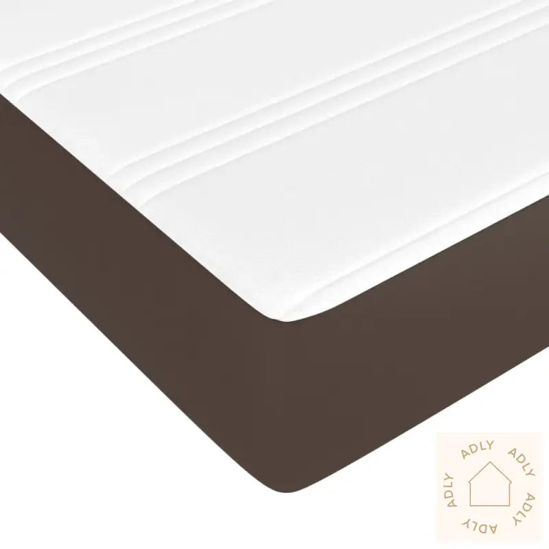 Madrass Med Pocketfjær Brun 90X200X20 Cm Kunstlær