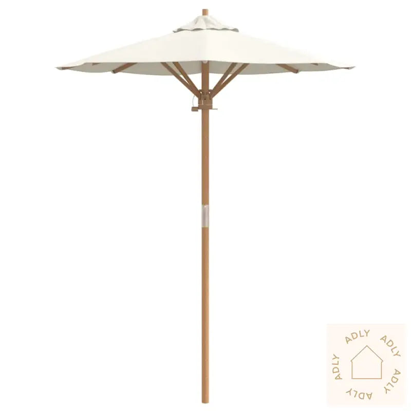 Hageparasol Kremhvit 150X210 Cm Bambus