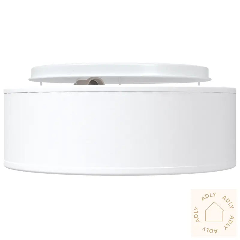 Taklamper Flush Mount Hvit Ø 30 Cm Stoff E27