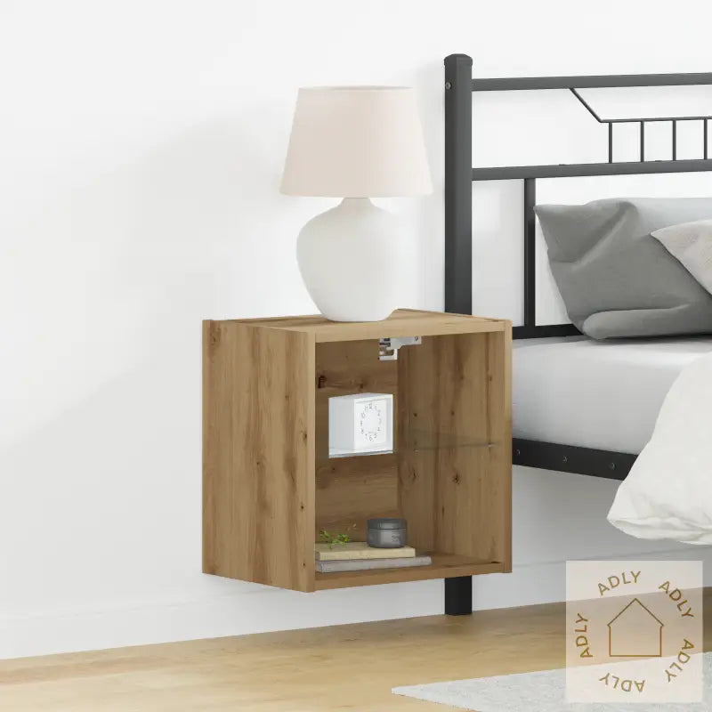 Flytende Hylle Artisan Eik 40X28,5X40 Cm Konstruert Tre