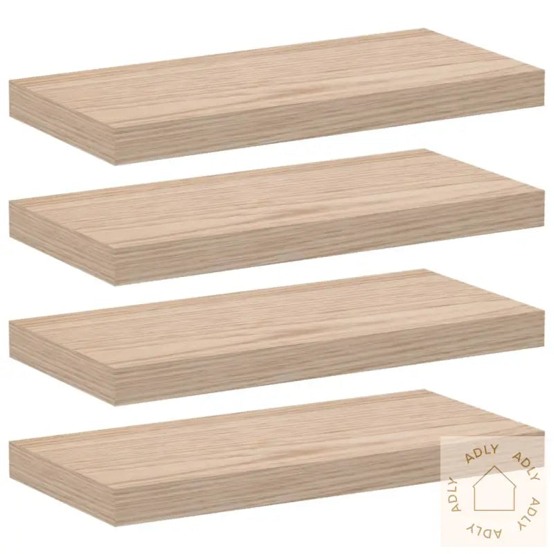 Flytende Hyller 4 Stk 50X23,5X4 Cm Konstruert Tre