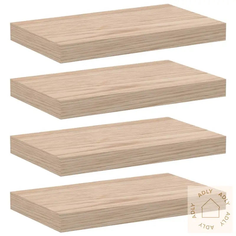 Flytende Hyller 4 Stk 40X23,5X4 Cm Konstruert Tre