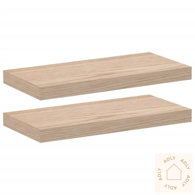 Flytende Hyller 2 Stk 50X23,5X4 Cm Konstruert Tre