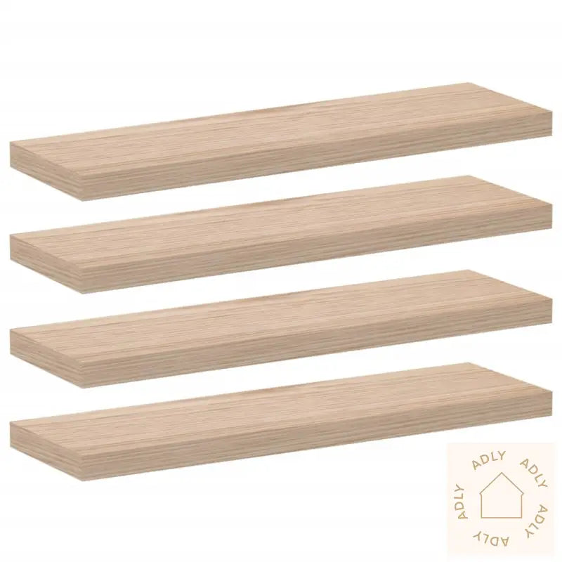 Flytende Hyller 4 Stk 80X23,5X4 Cm Konstruert Tre