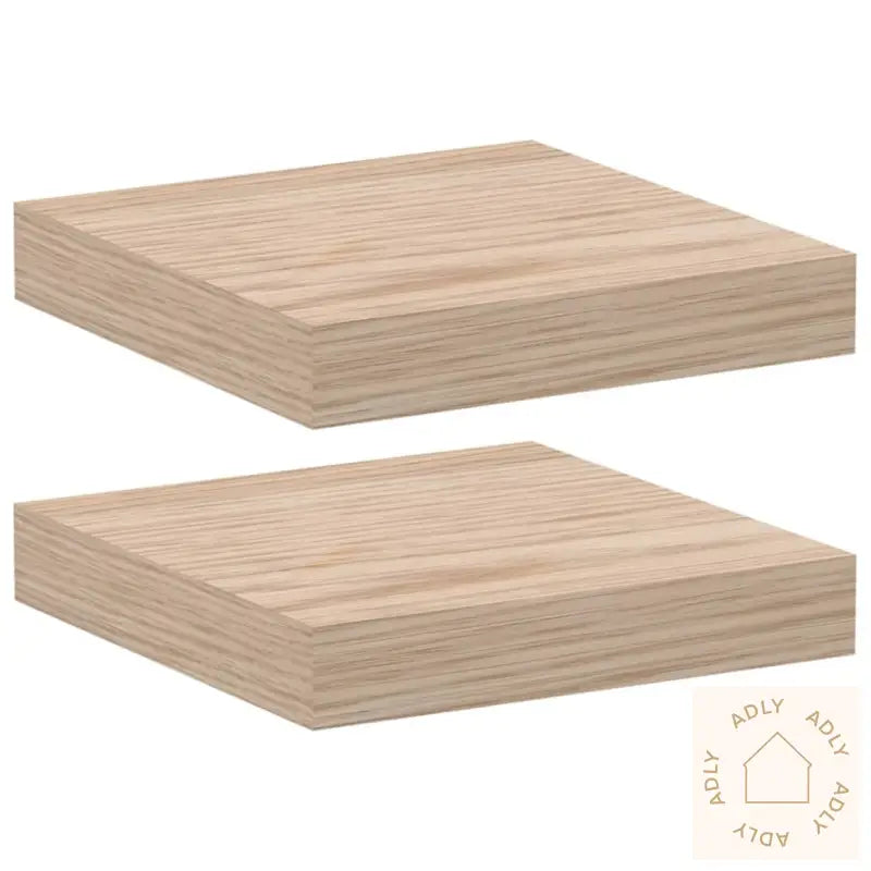 Flytende Hyller 2 Stk 23X23,5X4 Cm Konstruert Tre