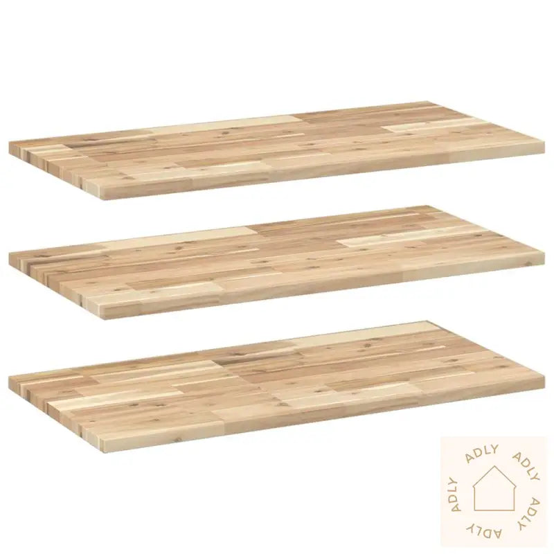 Flytende Hyller 3 Stk 80X40X2 Cm Ubehandlet Heltre Akasie