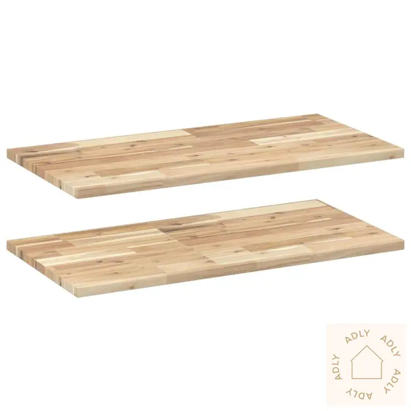 Flytende Hyller 2 Stk 80X40X2 Cm Ubehandlet Heltre Akasie