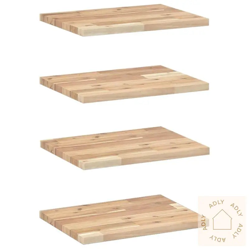Flytende Hyller 4 Stk 40X30X2 Cm Ubehandlet Heltre Akasie