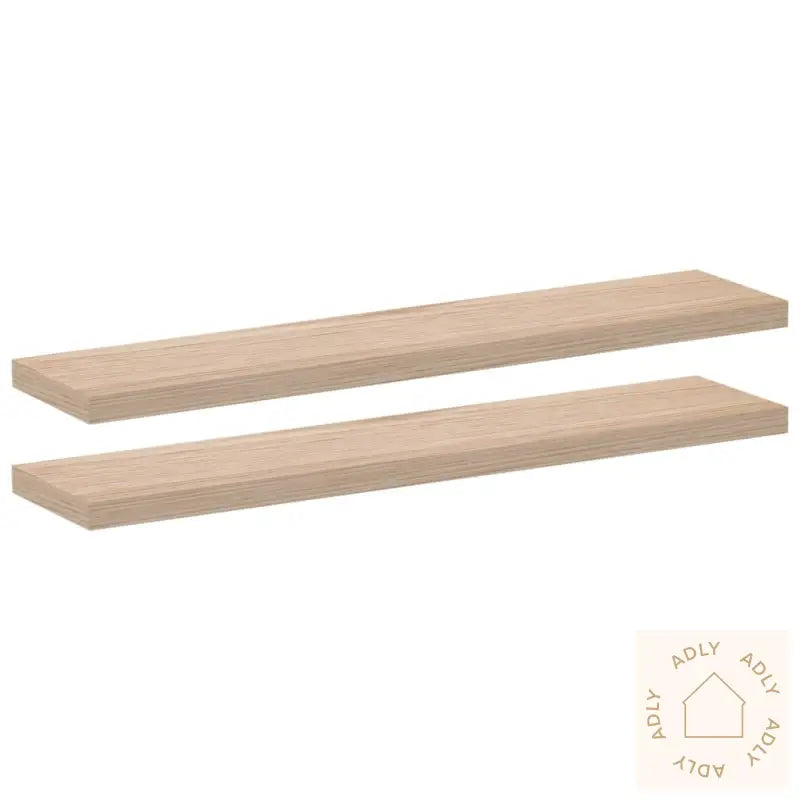 Flytende Hyller 2 Stk 110X23,5X4 Cm Konstruert Tre