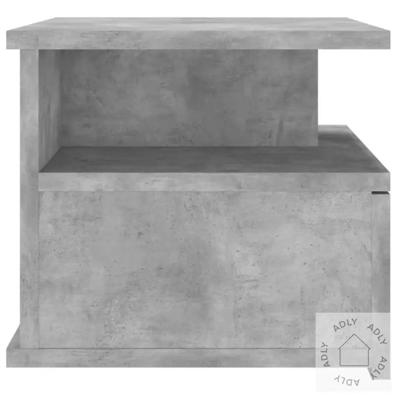 Flytende Nattbord Betonggrå 40X31X27 Cm Konstruert Tre