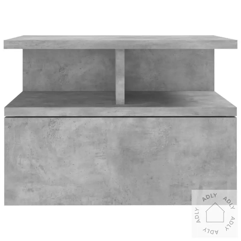Flytende Nattbord Betonggrå 40X31X27 Cm Konstruert Tre
