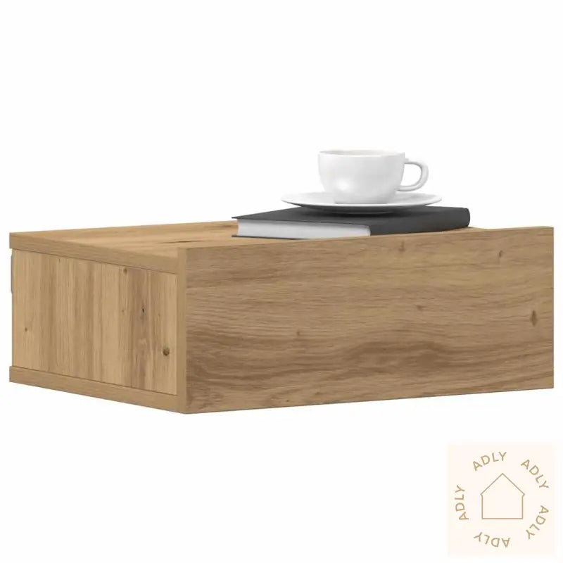Flytende Nattbord 2 Stk Artisan Eik 40X32X15 Cm Konstruert Tre