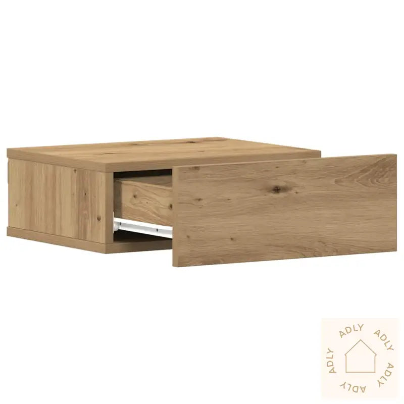 Flytende Nattbord 2 Stk Artisan Eik 40X32X15 Cm Konstruert Tre