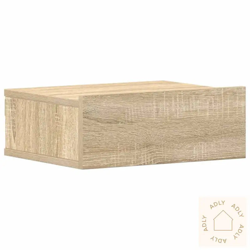 Flytende Nattbord 2 Stk Sonoma Eik 40X30X15 Cm Konstruert Tre