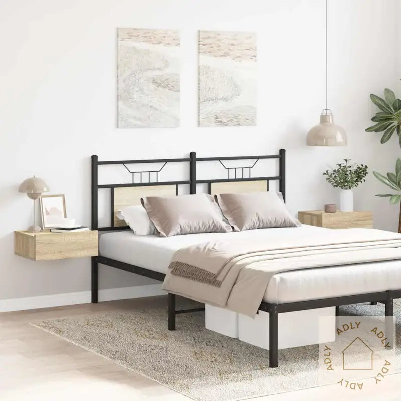 Flytende Nattbord 2 Stk Sonoma Eik 40X30X15 Cm Konstruert Tre