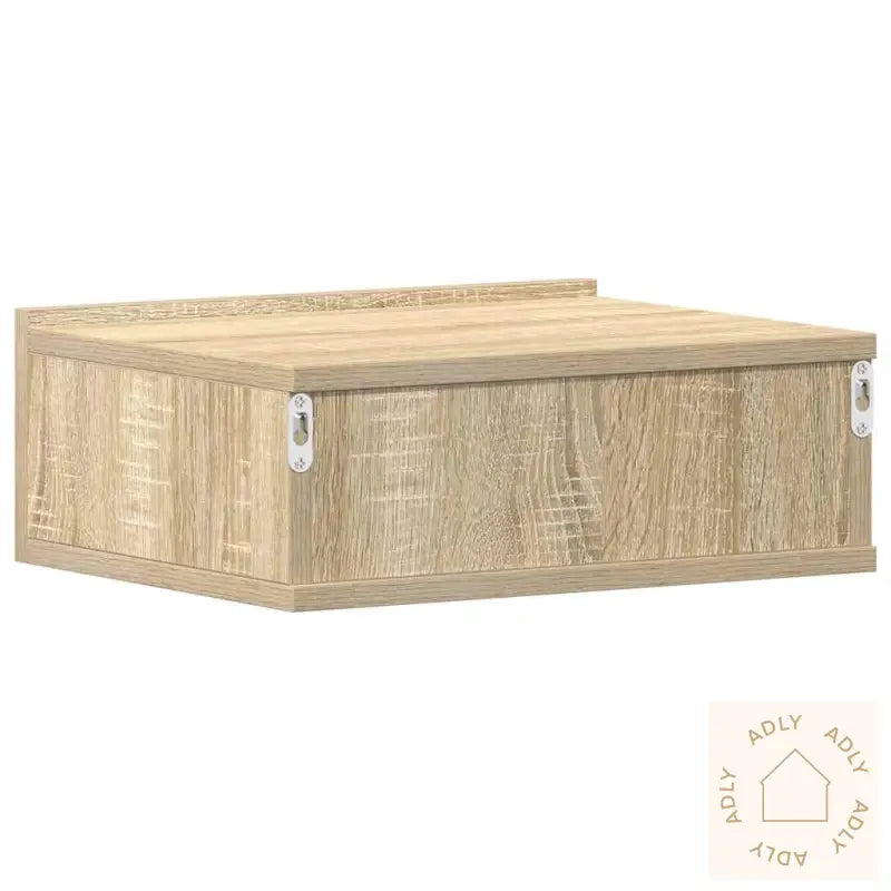 Flytende Nattbord 2 Stk Sonoma Eik 40X30X15 Cm Konstruert Tre