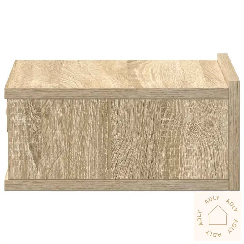 Flytende Nattbord 2 Stk Sonoma Eik 40X30X15 Cm Konstruert Tre