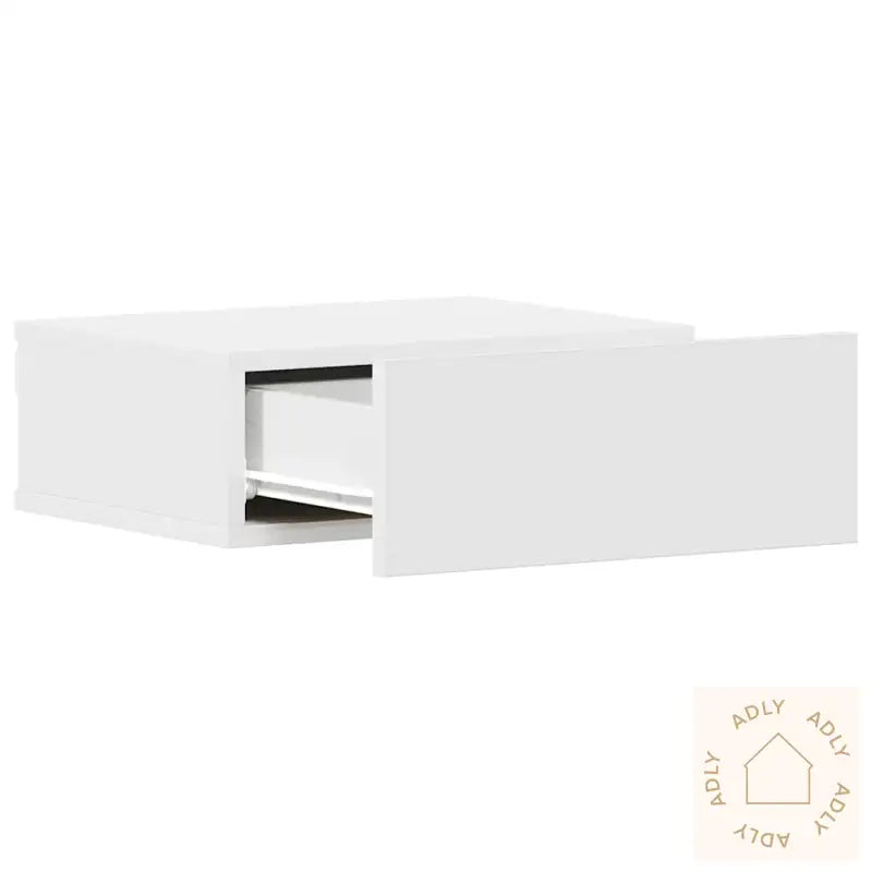 Flytende Nattbord Hvit 40X30X15 Cm Konstruert Tre