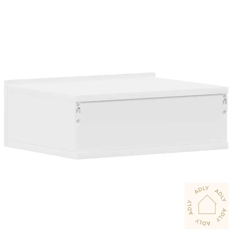 Flytende Nattbord Hvit 40X30X15 Cm Konstruert Tre