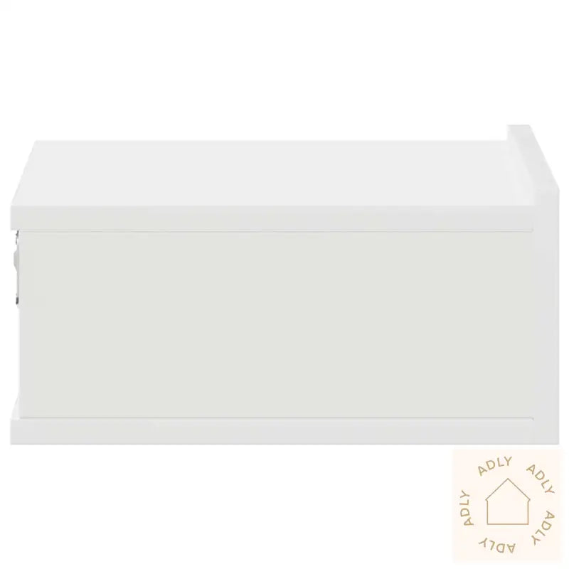 Flytende Nattbord Hvit 40X30X15 Cm Konstruert Tre