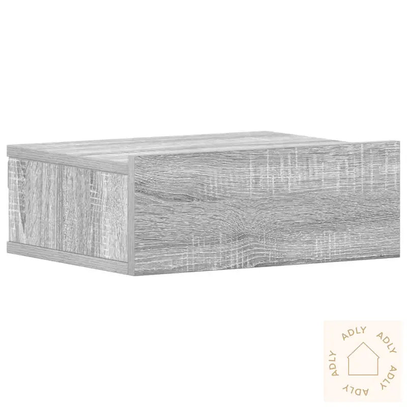 Flytende Nattbord 2 Stk Grå Sonoma 40X30X15 Cm Konstruert Tre