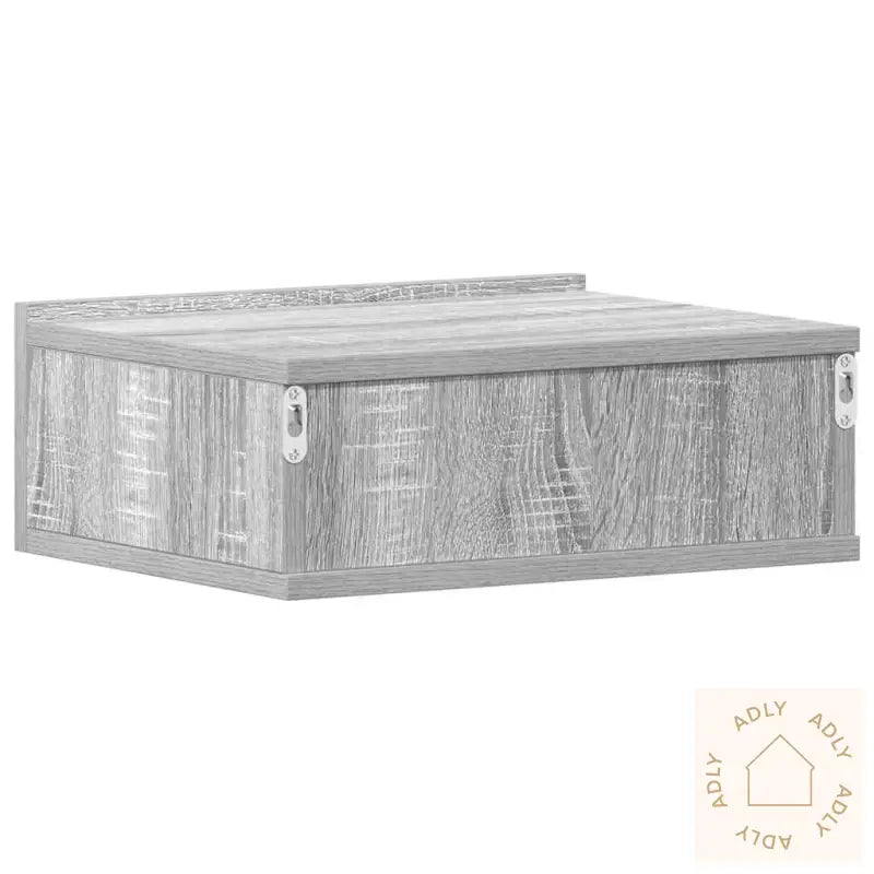 Flytende Nattbord 2 Stk Grå Sonoma 40X30X15 Cm Konstruert Tre