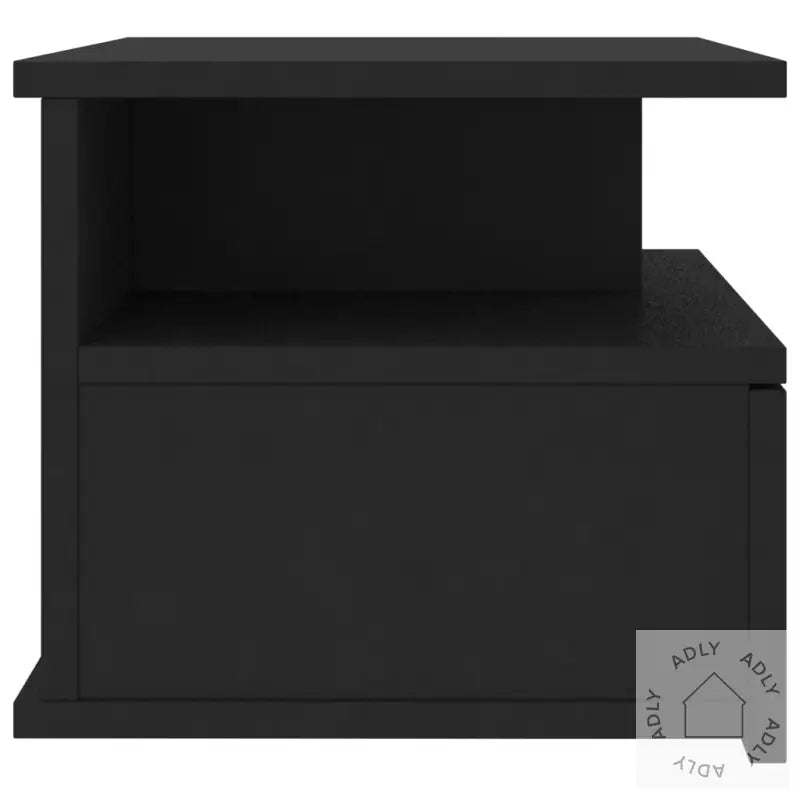 Flytende Nattbord 2 Stk Svart 40X31X27 Cm Konstruert Tre