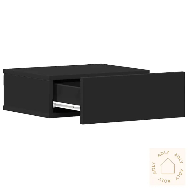 Flytende Nattbord 2 Stk Svart 40X30X15 Cm Konstruert Tre