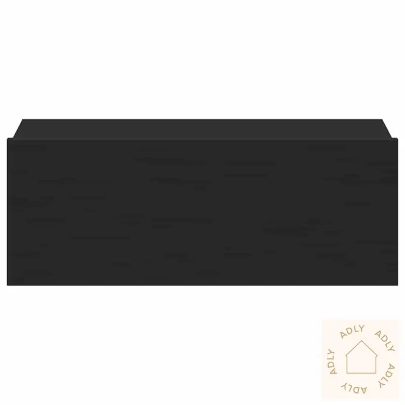 Flytende Nattbord 2 Stk Svart 40X30X15 Cm Konstruert Tre
